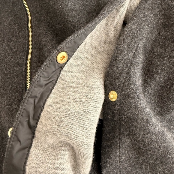 Gerry Weber Edition Wool Blend Cape Poncho Jacket Gray Zip Front Size 38 US 8 - Picture 4 of 9